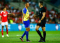 Cristiano Ronaldo n'a pas aimé certains choix de l'arbitre lors du dernier match d'Al-Nassr. - Photo by Icon sport.