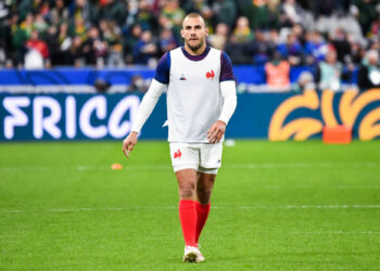 Gabin VILLIERE of France during the Rugby World Cup 2023 quarter final match between France and South Africa at Stade de France on October 15, 2023 in Paris, France. (Photo by Sandra Ruhaut/Icon Sport)