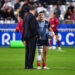 Mateo CARRERAS of Argentina and Head coach Michael CHEIKA of Argentina before the Rugby World Cup the Bronze Medal match between Argentina and England at Stade de France on October 27, 2023 in Paris, France. (Photo by Sandra Ruhaut/Icon Sport)