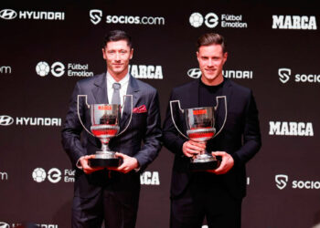 Robert Lewandowski et Marc-André Ter Stegen sont les deux "Culés d'or" de la saison 2022-2023. - 
Photo by Marca.