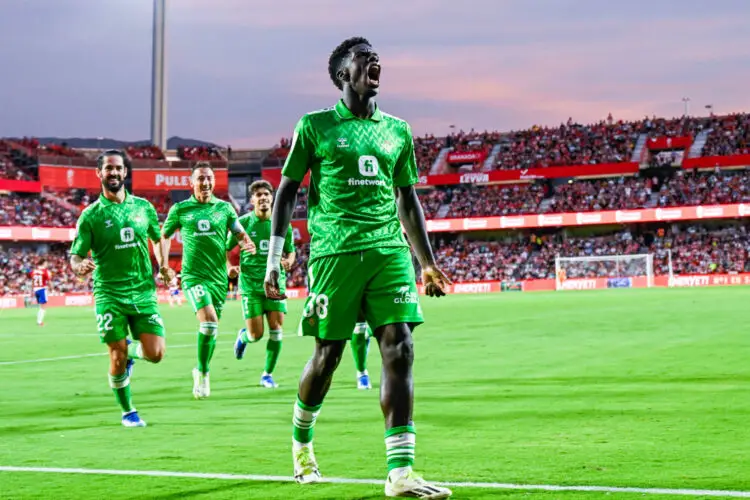 A 18 ans, Assane Diao crève déjà l'écran sous le maillot du Bétis Séville. - Photo by Icon Sport.