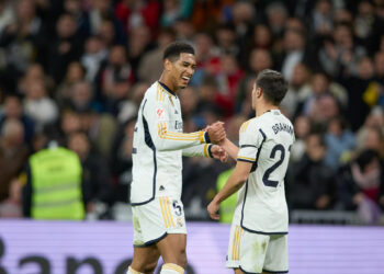 Jude Bellingham (à gauche) et Brahim Diaz (à droite) - Real Madrid - Photo by Icon sport.