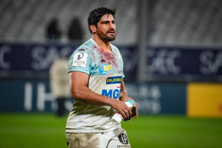 Rodrigo BRUNI of Aviron Bayonnais during the Investec Champions Cup match between Aviron Bayonnais and Glasgow Warriors at Stade Jean Dauger on December 15, 2023 in Bayonne, France. (Photo by Pierre Costabadie/Icon Sport)