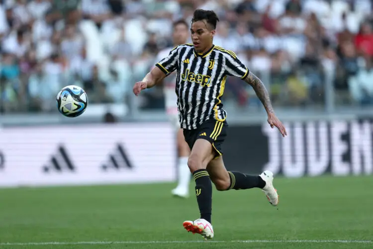 Kaio Jorge of Juventus Fc controls the ball during the pre-season test match beetween Juventus Fc and Juventus Next Gen at Allianz Stadium on August 09, 2023 in Turin, Italy . (Photo by sportinfoto/DeFodi Images) - Photo by Icon sport