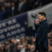 Chelsea manager Mauricio Pochettino, with a Tottenham Hotspur fan banner saying 'We're loving Big Ange' in the background, during the Premier League match at the Tottenham Hotspur Stadium, London. Picture date: Saturday November 4, 2023. - Photo by Icon sport