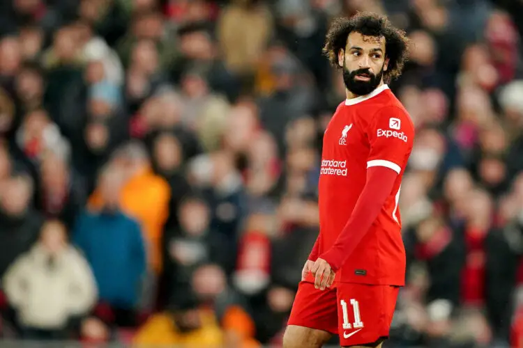 Liverpool's Mohamed Salah during the Carabao Cup quarter final match at Anfield, Liverpool. Picture date: Wednesday December 20, 2023. - Photo by Icon sport