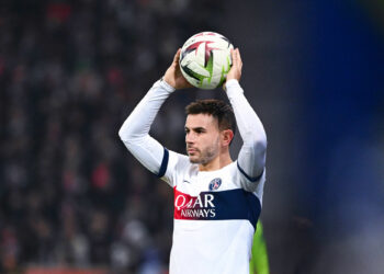 Lucas HERNANDEZ of PSG during the Ligue 1 Uber Eats match between LOSC Lille and Paris Saint-Germain Football Club at Stade Pierre Mauroy on December 17, 2023 in Lille, France. (Photo by Anthony Dibon/Icon Sport)
