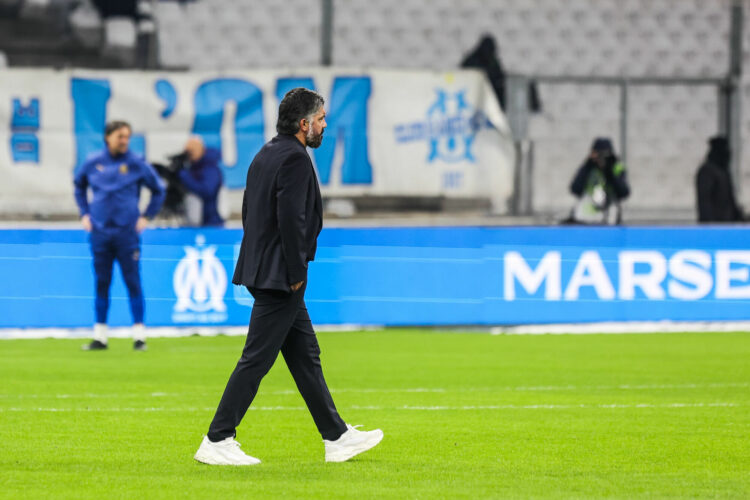 Gennaro GATTUSO head coach of Marseille prior the Ligue 1 Uber Eats match between Olympique de Marseille and Stade Rennais Football Club at Orange Velodrome on December 3, 2023 in Marseille, France. (Photo by Johnny Fidelin/Icon Sport)