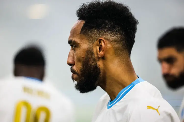 Pierre-Emerick AUBAMEYANG of Marseille prior the UEFA Europa League groupe B match between Olympique Marseille v Amsterdamsche Football Club Ajax at Orange Velodrome on November 30, 2023 in Marseille, France. (Photo by Johnny Fidelin/Icon Sport)