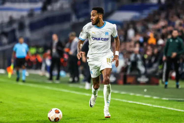 Pierre-Emerick AUBAMEYANG of Marseille during the UEFA Europa League groupe B match between Olympique Marseille v Amsterdamsche Football Club Ajax at Orange Velodrome on November 30, 2023 in Marseille, France. (Photo by Johnny Fidelin/Icon Sport)