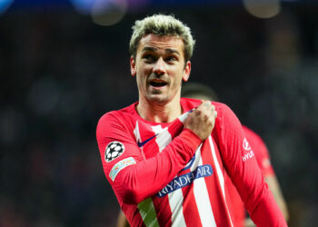 Antoine Griezmann of Atletico de Madrid celebrates his goal during the UEFA Champions League match, Group E, between Atletico de Madrid and SS Lazio played at Civitas Mertropolitano Stadium on December 13, 2023 in Madrid, Spain. (Photo by Bagu Blanco / Pressinphoto / Icon Sport)   - Photo by Icon sport