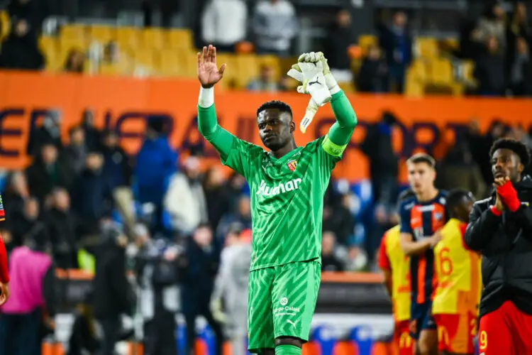 Brice SAMBA of Lens during the Ligue 1 Uber Eats match between Montpellier Herault Sport Club and Racing Club de Lens at Stade de la Mosson on December 8, 2023 in Montpellier, France. (Photo by Anthony Dibon/Icon Sport)