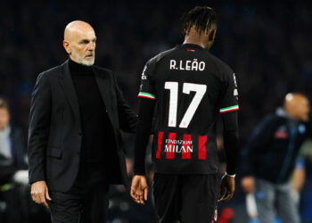 Stefano Pioli (à gauche), Rafael Leão (à droite) - AC Milan - Photo by Icon sport.