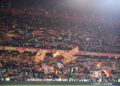 Fans of Lens during the Ligue 1 Uber Eats match between Racing Club de Lens and Olympique Lyonnais at Stade Bollaert-Delelis on December 2, 2023 in Lens, France. (Photo by Philippe Lecoeur/FEP/Icon Sport)