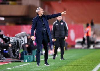 Adi HUTTER (Entraineur Monaco ASM) during the Ligue 1 Uber Eats match between Association Sportive de Monaco Football Club and Olympique Lyonnais at Stade Louis II on December 15, 2023 in Monaco, Monaco. (Photo by Philippe Lecoeur/FEP/Icon Sport)