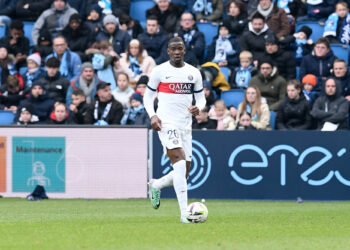 26 Nordi MUKIELE (psg) during the Ligue 1 Uber Eats match between Havre Athletic Club and Paris Saint-Germain Football Club at Stade Oceane on December 3, 2023 in Le Havre, France. (Photo by Philippe Lecoeur/FEP/Icon Sport)