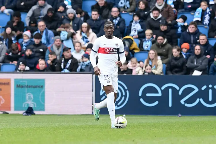 26 Nordi MUKIELE (psg) during the Ligue 1 Uber Eats match between Havre Athletic Club and Paris Saint-Germain Football Club at Stade Oceane on December 3, 2023 in Le Havre, France. (Photo by Philippe Lecoeur/FEP/Icon Sport)