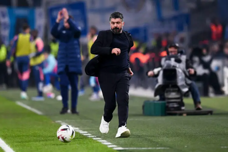 Gennaro GATTUSO (Entraineur Marseille OM) during the Ligue 1 Uber Eats match between Olympique de Marseille and Olympique Lyonnais at Orange Velodrome on December 6, 2023 in Marseille, France. (Photo by Philippe Lecoeur/FEP/Icon Sport)