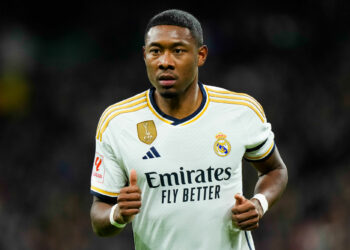 David Alaba of Real Madrid CF during the La Liga match between Real Madrid and Granada CF played at Santiago Bernabeu Stadium on December 02, 2023 in Madrid, Spain. (Photo by Cesar Cebolla / Pressinphoto / Icon Sport) - Photo by Icon sport