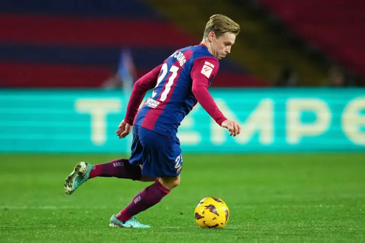 Frenkie de Jong of FC Barcelona during the La Liga EA Sports match between FC Barcelona and Girona FC played at Lluis Companys Stadium on December 10, 2023 in Barcelona, Spain. (Photo by Bagu Blanco / Pressinphoto / Icon Sport) - Photo by Icon sport
