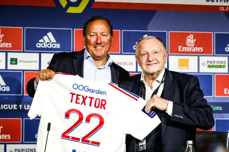 Jean-Michel Aulas et John Textor -Olympique Lyonnais. - Photo by Romain Biard/Icon Sport.