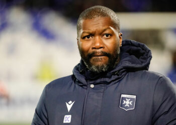 Djibril CISSE of Auxerre  during the Ligue 2 BKT match between Auxerre and Quevilly at Stade Abbe Deschamps on December 2, 2023 in Auxerre, France. (Photo by Dave Winter/FEP/Icon Sport)