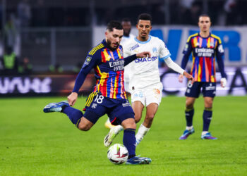 Rayan CHERKI of Lyon during the Ligue 1 Uber Eats match between Olympique de Marseille and Olympique Lyonnais at Orange Velodrome on December 6, 2023 in Marseille, France. (Photo by Johnny Fidelin/Icon Sport)