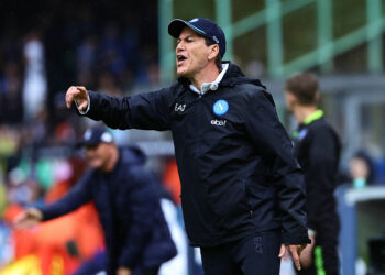 Rudi Garcia head coach of SSC Napoli gestures during the Serie A football match between SSC Napoli and Empoli FC at Diego Armando Maradona stadium in Naples (Italy), November 12th, 2023./Sipa USA No Sales in Italy - Photo by Icon sport