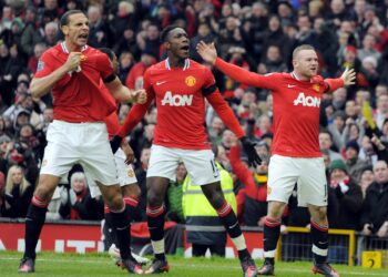Rio Ferdinand / Danny Welbeck / Wayne Rooney. Spi / Icon Sport
