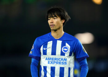 Brighton and Hove Albion's Kaoru Mitoma during the Premier League match at the American Express Stadium, Brighton and Hove. Picture date: Wednesday December 6, 2023. - Photo by Icon sport