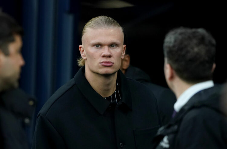 Manchester City's Erling Haaland before the Premier League match at the Etihad Stadium, Manchester. Picture date: Saturday December 30, 2023. - Photo by Icon sport
