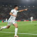 Baghdad Bounedjah of Algeria celebrates goal with teammates during the 2023 Africa Cup of Nations match between Algeria and Angola held at Peace Stadium in Bouake, Cote dIvoire on 15 January 2024 Djaffar Ladjal/Sports Inc - Photo by Icon Sport