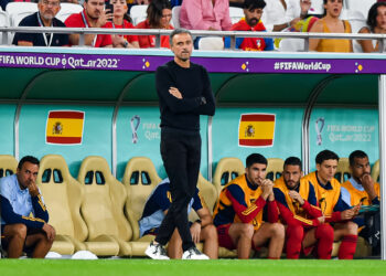 Luis ENRIQUE head coach of Spain during the FIFA World Cup Qatar 2022, Group E match between Spain and Costa Rica on November 23, 2022 at Al Thumama Stadium in Doha, Qatar. (Photo by Baptiste Fernandez/Icon Sport)