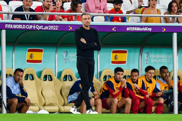 Luis ENRIQUE head coach of Spain during the FIFA World Cup Qatar 2022, Group E match between Spain and Costa Rica on November 23, 2022 at Al Thumama Stadium in Doha, Qatar. (Photo by Baptiste Fernandez/Icon Sport)