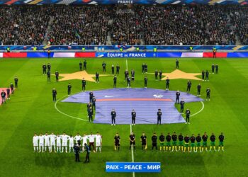 General view prior to the International friendly soccer match between France and South Africa on March 29, 2022 in Lille, France. (Photo by Baptiste Fernandez/Icon Sport)