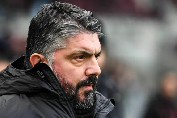 Headcoach of Marseille Gennaro GATTUSO during the French Cup match between US Thionville Lusitanos and Olympique de Marseille at Stade Saint-Symphorien on January 7, 2024 in Metz, France. (Photo by Daniel Derajinski/Icon Sport)