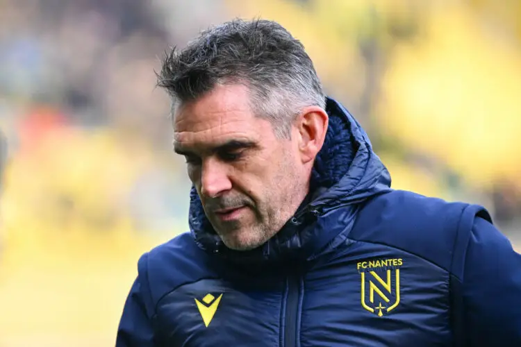 Jocelyn GOURVENNEC head coach of FC Nantes during the Ligue 1 Uber Eats match between Football Club de Nantes and Clermont Foot 63 at Stade de la Beaujoire on January 14, 2024 in Nantes, France. (Photo by Anthony Dibon/Icon Sport)