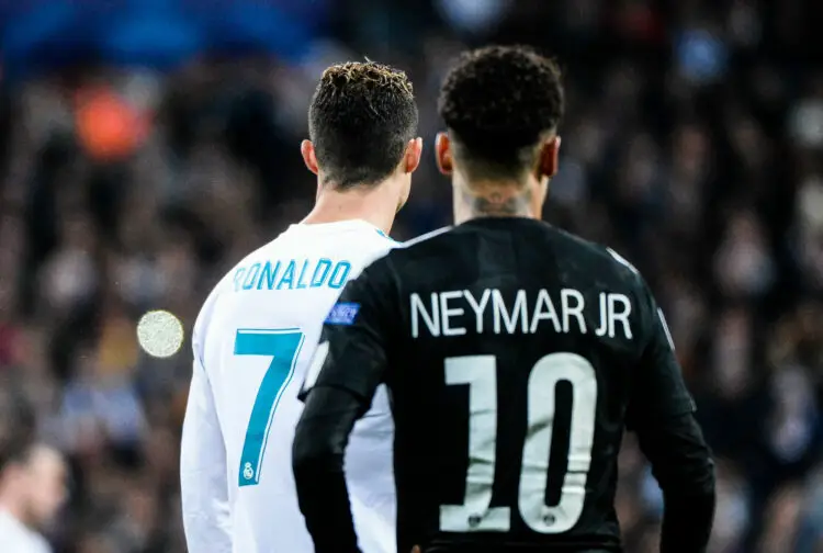 Cristiano Ronaldo (à gauche) et Neymar Jr (à droite) - Real Madrid - Photo by Johnny Fidelin/Icon Sport.