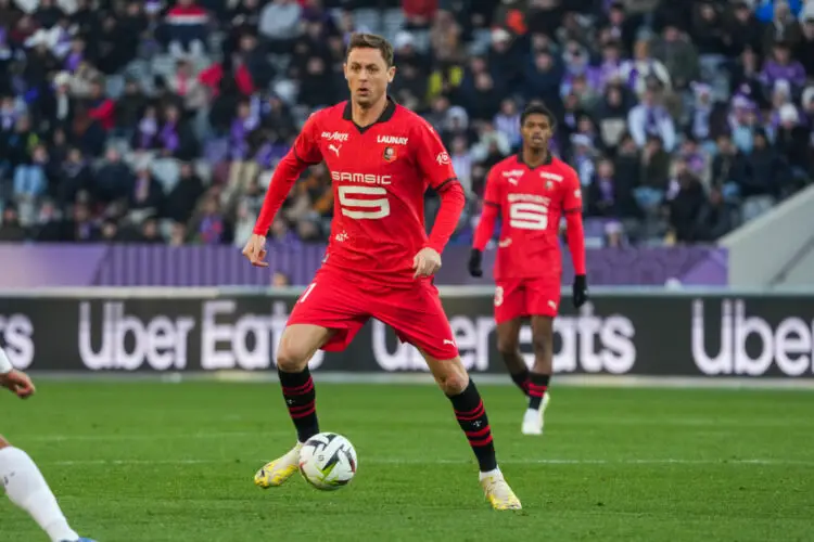 Nemanja MATIC of Rennes during the Ligue 1 Uber Eats match between Toulouse Football Club and Stade Rennais Football Club at Stadium de Toulouse on December 17, 2023 in Toulouse, France. (Photo by Pierre Costabadie/Icon Sport)