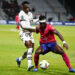 Arnaud KALIMUENDO of Stade Rennais FC and Alidu SEIDU of Clermont during the Ligue 1 Uber Eats match between Clermont Foot 63 and Stade Rennais Football Club at Stade Gabriel Montpied on December 20, 2023 in Clermont-Ferrand, France. (Photo by Anthony Dibon/Icon Sport)