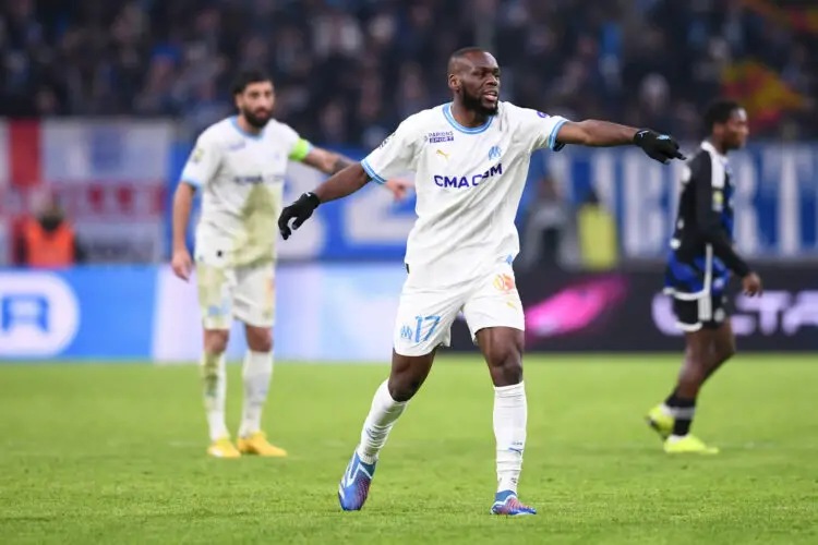 17 Jean ONANA (om) during the Ligue 1 Uber Eats match between Olympique de Marseille and Racing Club de Strasbourg Alsace at Orange Velodrome on January 12, 2024 in Marseille, France. (Photo by Philippe Lecoeur/FEP/Icon Sport)