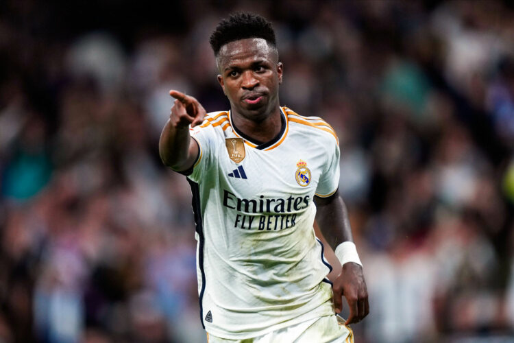 Vinicius Junior of Real Madrid CF during the La Liga match between Real Madrid and Valencia CF played at Santiago Bernabeu Stadium on November 11, 2023 in Madrid, Spain. (Photo by Cesar Cebolla / Pressinphoto / Icon Sport) during the La Liga match between Real Madrid and Valencia CF played at Santiago Bernabeu Stadium on November 11, 2023 in Madrid, Spain. (Photo by Cesar Cebolla / Pressinphoto / Icon Sport) - Photo by Icon sport
