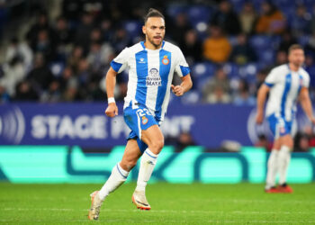 Martin Braithwaite of RCD Espanyol during the Copa del Rey match, round of 16 between RCD Espanyol v Getafe CF played at Stage Front Stadium on January 6, 2024 in Barcelona, Spain. (Photo by Bagu Blanco / Pressinphoto / Icon Sport) - Photo by Icon sport
