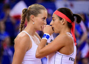 (L-R) Kristina Mladenovic et Caroline Garcia (Photo by Dave Winter/Icon Sport)