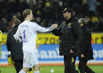 Manuel Neuer (à gauche), Jürgen Klopp (à droite) - Photo by Icon Sport.
