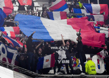 Supporters OL (Photo by Anthony Bibard/FEP/Icon Sport)