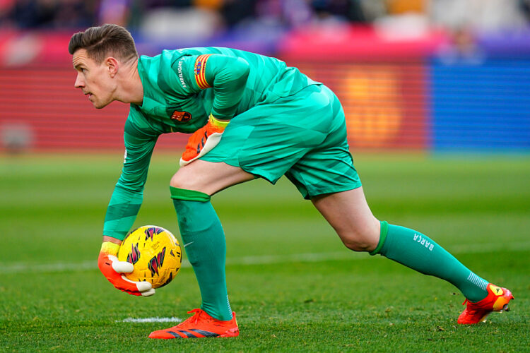 Marc-Andre Ter Stegen of FC Barcelona during the La Liga EA Sports match between FC Barcelona and Getafe CF played at Lluis Companys Stadium on February 24, 2024 in Barcelona, Spain. (Photo by Sergio Ruiz / Pressinphoto / Icon Sport) - Photo by Icon Sport   - Photo by Icon Sport