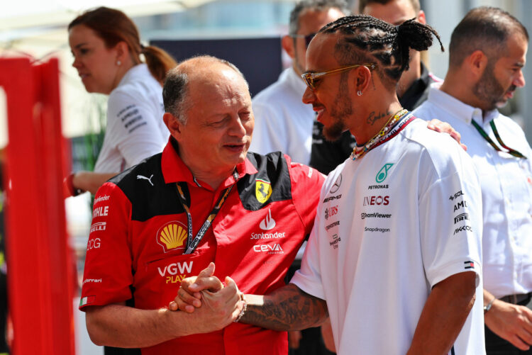 Fredéric Vasseur et Lewis Hamilton
(Photo by Icon sport)