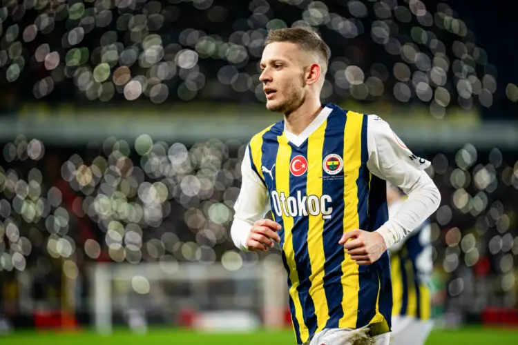 Sebastian Szymanski of Fenerbahce during the match Fenerbahce and Ankaragucu faced each other in the Trendyol Super Lig (Turkish Super League), the match took place at Fenerbahce Sukru Saracoglu Stadium on January 28, 2024 in Istanbul, Turkey. Photo by Yagiz Gurtug/Middle East Images/ABACAPRESS.COM - Photo by Icon Sport