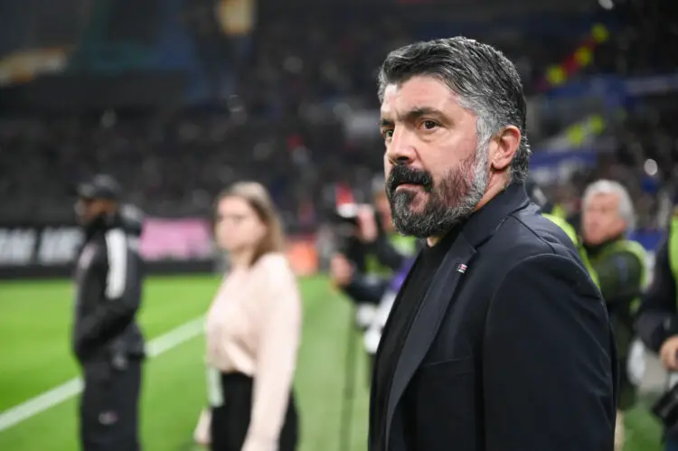 Gennaro GATTUSO Head Coach of Olympique de Marseille during the Ligue 1 Uber Eats match between Olympique Lyonnais and Olympique de Marseille at Groupama Stadium on February 4, 2024 in Lyon, France. (Photo by Anthony Bibard/FEP/Icon Sport)